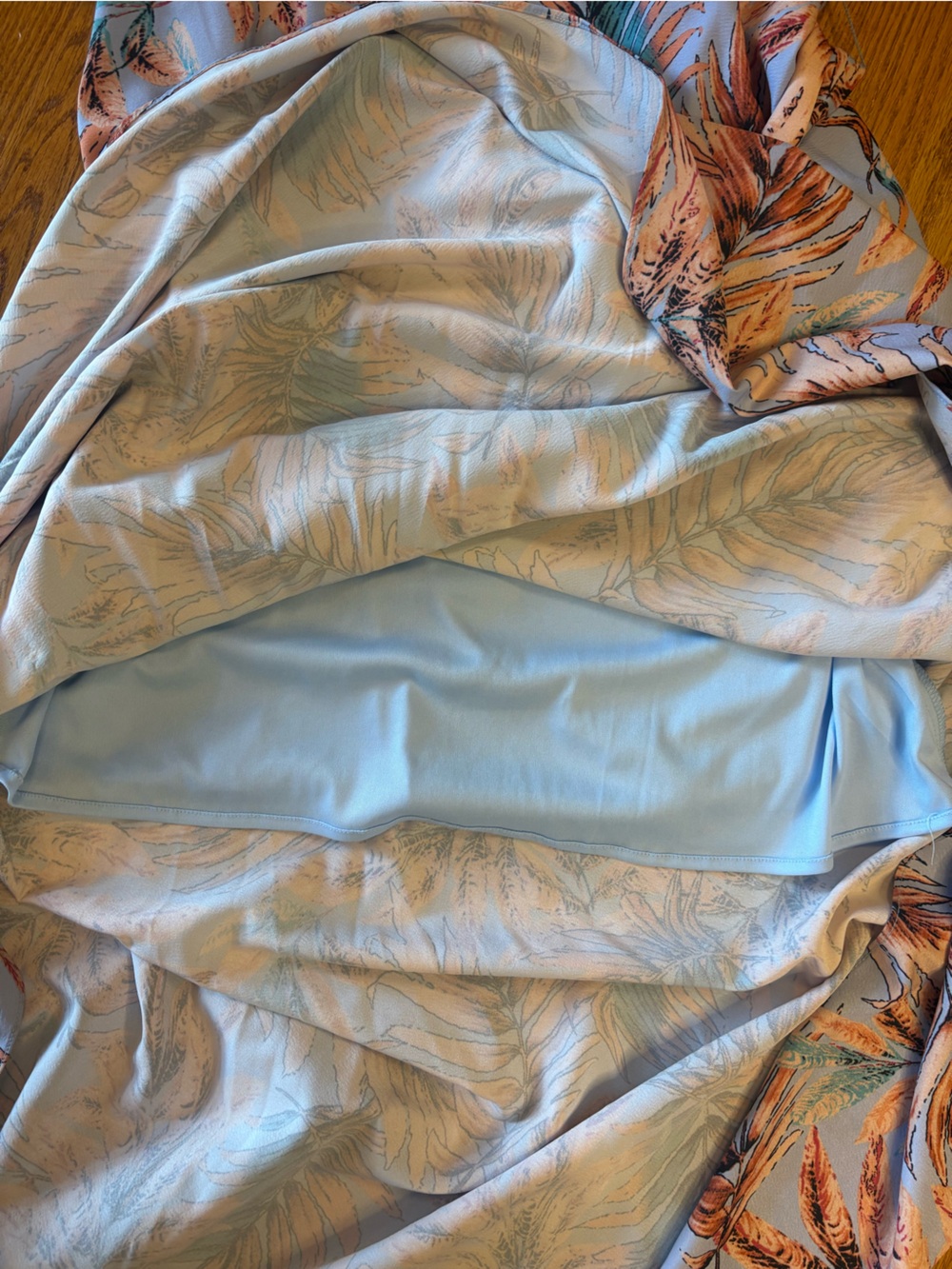 Sam Edelman Blue & Tan Tropical Print Maxi Dress - Picture 5 of 12